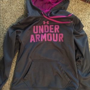 Under Armour Women's Purple Grey Sweatshirt Mesh